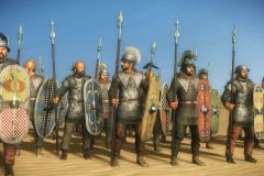 Adgenios Lancia (Mercenary Heavy Gallic Spearmen) Ambactoi, or those who march around can be misunderstood to be bodyguards, or companions in arms, but they are truly servant-warriors, enjoying a much better way of life than simple slaves. These war servants closely follow their master in any battle, protect him, and give him their own weapon if his is broken or damaged, and in the cavalry, provide him a new horse. Their equipment is good, reflecting the wealth of their master, although not as good as the equipment of the Solduroi.