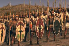 Hanatim Libi-Ponnim (Liby-Phoenician Thureos Spears) Drawn from the descendants of marriages between local Africans and Phoenician arrivals, these spearmen represent the new people of Carthage.
