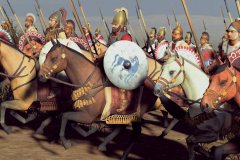 Parasim Libi-Ponnim (Liby-Phoenician Cavalry) While not quite as well equipped or ornately dressed as their pure Phoenician counterparts, these men have brought strong spears and stout shields to represent their own loyalty to Carthage.