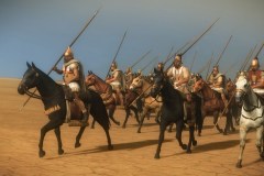 Parasim Kan'anim (Carthaginian Citizen Cavalry) Well equipped citizens found in Carthaginian cities, they ride into battle on horseback equipped with ornate armor and decorated helmets.