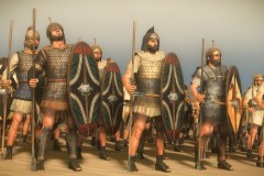 Iberi Scutarii (Mercenary Scutarii) These troops are well-equipped medium spearmen, armed with the dreaded all-metal soliferrum javelin, a spear as their main weapon, and a short straight sword. They protect themselves with leather armour and a bronze breastplate. With this equipment and their skills, they make extremely versatile and quick infantry.
